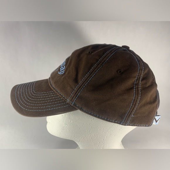 CALLAWAY GOLF Adjustable Brown/Blue Golf Hat Cap - Picture 3 of 7